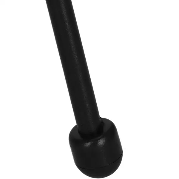 Fekete rattan kerti dohányzóasztal edzett üveglappal, Ø50×49 cm