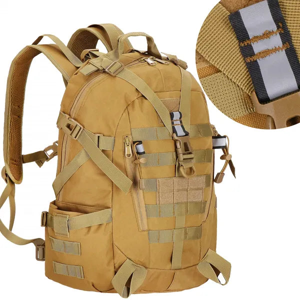 Springos taktikai hátizsák 53×39×16 cm, katonai zöld, 30 MOLLE hurok