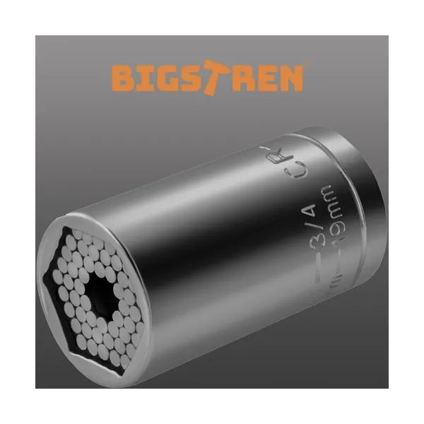 Univerzális tűs dugókulcs adapterrel, 7-19 mm acél bitekhez