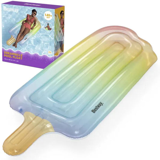 Bestway színes felfújható jégkrém strandmatrac, 185×89 cm, 90 kg