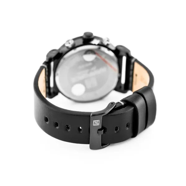 Naviforce NF9131 férfi kvarc kronográf karóra, fekete bőr szíj