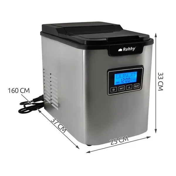 Pult feletti jégkészítő gép, 12 kg/nap, 3 méretű kocka, öntisztító LCD