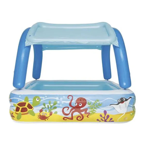 Bestway 52192 felfújható gyerekmedence napellenző tetővel 140×140×114 cm