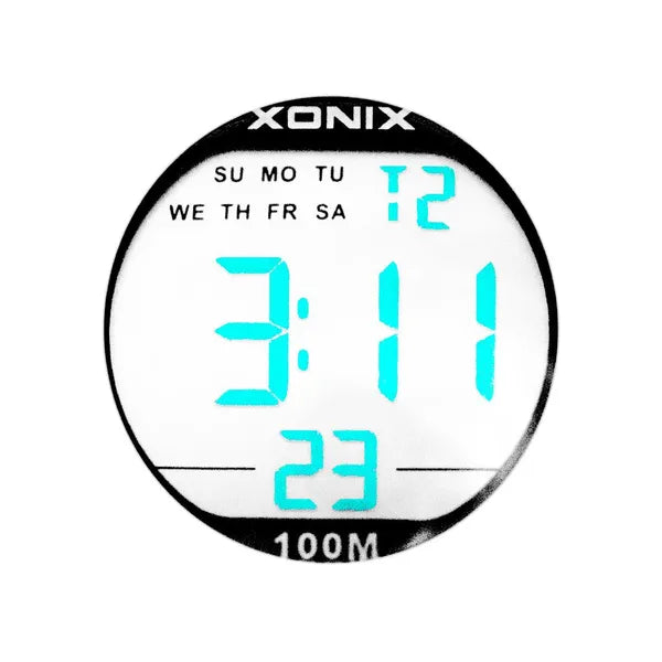 Női digitális karóra, Xonix BAC-001, rózsaszín, WR100, kvarc, illuminátor