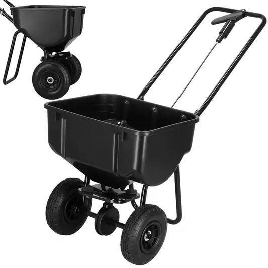 Kézi műtrágya- és fűmag-szóró kocsi, 25 kg, 4,5 m szórásszélesség