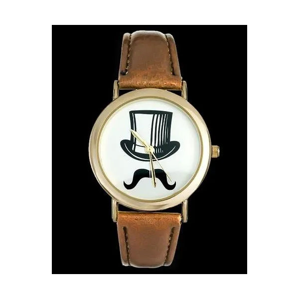 Női kvarc karóra 39 mm, barna szövet szíj, WR30, ásványi üveg
