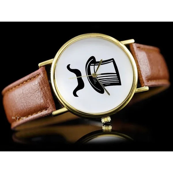 Női kvarc karóra 39 mm, barna szövet szíj, WR30, ásványi üveg