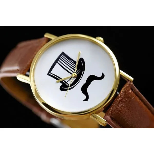 Női kvarc karóra 39 mm, barna szövet szíj, WR30, ásványi üveg