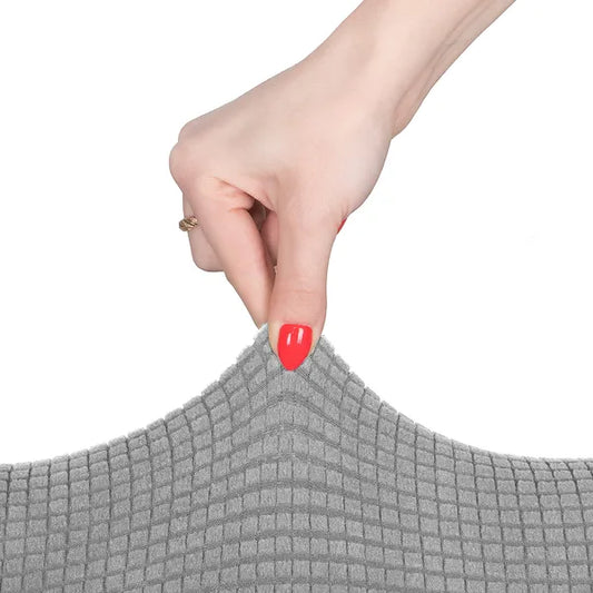Kockás univerzális székhuzat, 95% poliészter 5% spandex, 38-52 cm