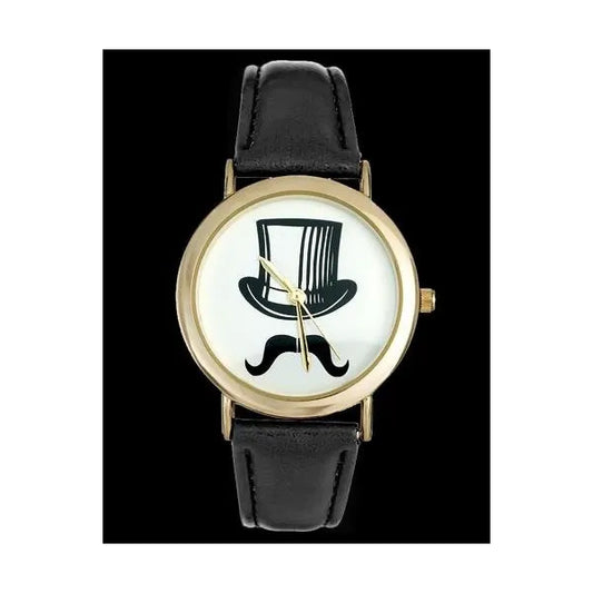 Női kvarc karóra 39 mm, arany tok, fekete textilszíj, WR30