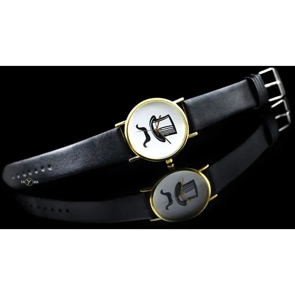 Női kvarc karóra 39 mm, arany tok, fekete textilszíj, WR30