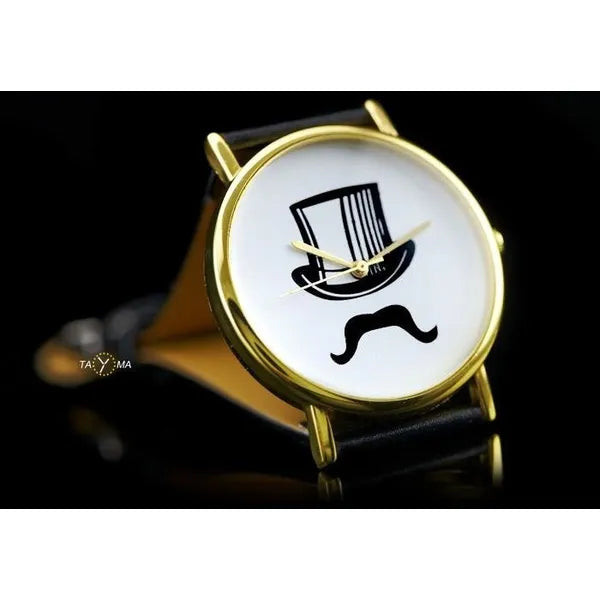 Női kvarc karóra 39 mm, arany tok, fekete textilszíj, WR30