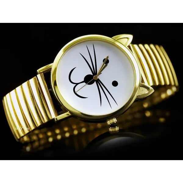 Női karóra, aranyszínű fém szíjjal, 38 mm, kvarc, WR30