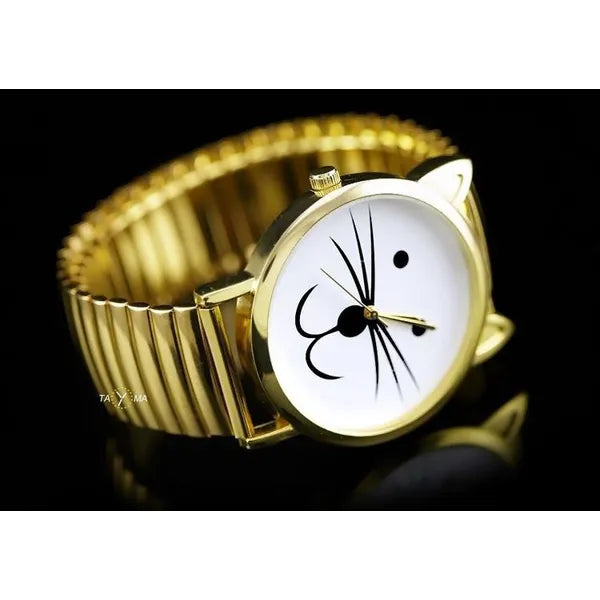Női karóra, aranyszínű fém szíjjal, 38 mm, kvarc, WR30