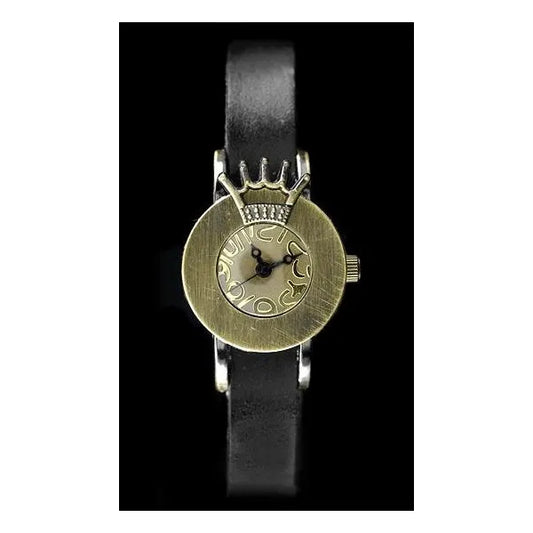 Retro Punk 28 női karóra – fekete bőrszíj, 24 mm tok, quartz