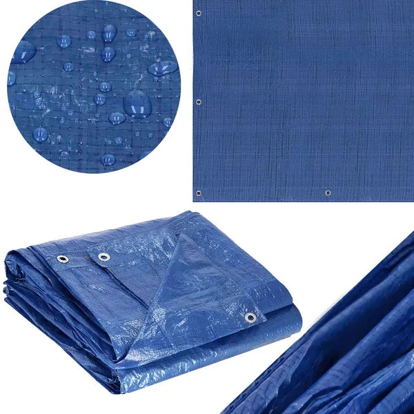 Springos® kék takaróponyva 10x8m vízálló uv védelemmel