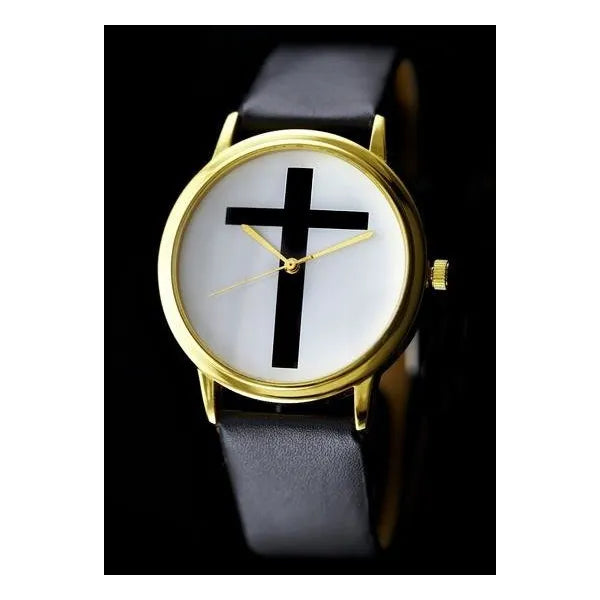 Női kvarc karóra, aranytok, fekete szövetszíj, 38 mm, WR30