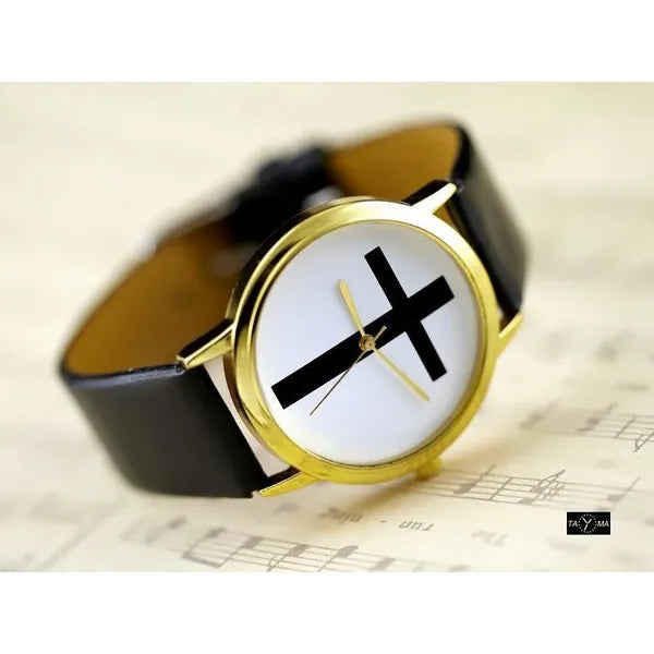 Női kvarc karóra, aranytok, fekete szövetszíj, 38 mm, WR30