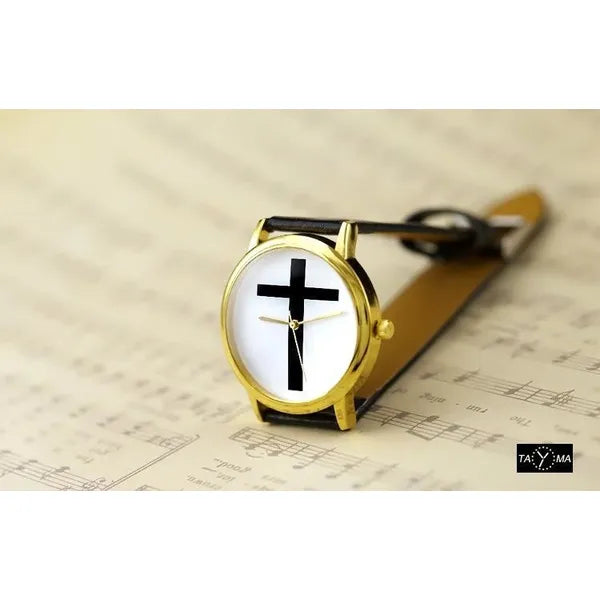 Női kvarc karóra, aranytok, fekete szövetszíj, 38 mm, WR30