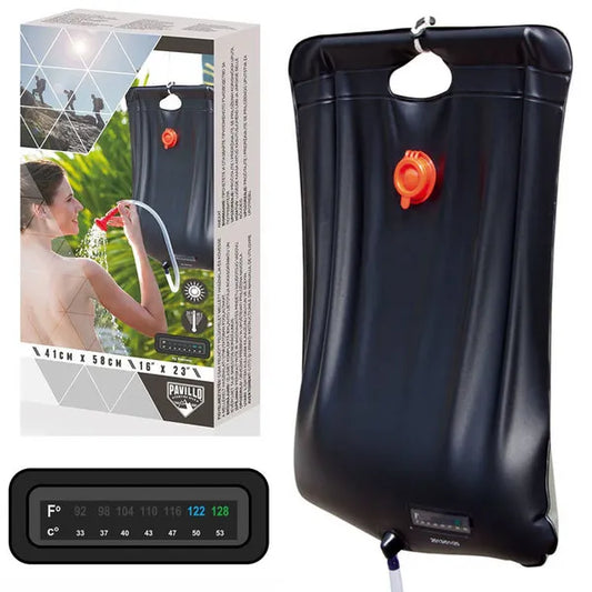 Bestway 20 l napenergiás kemping zuhany beépített hőmérővel