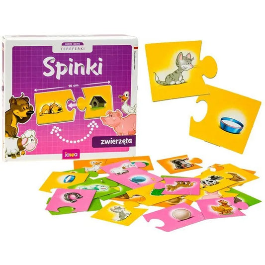 Állatos párosító puzzle – 24 darabos készlet, 4-6 éveseknek