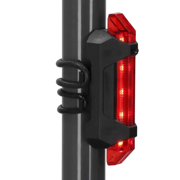 Ledes kerékpárlámpa szett 1200 lm, szolár+USB, IPX4, első-hátsó