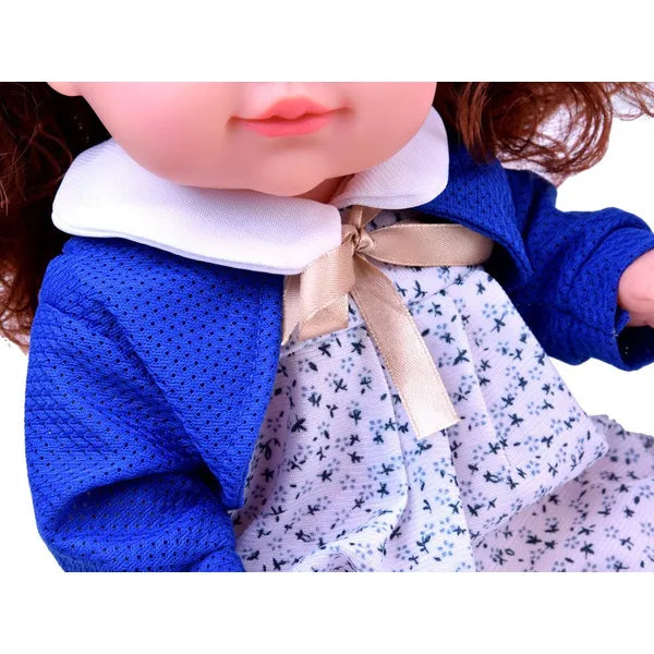 Interaktív baba hosszú hajjal és hangokkal - 37 cm