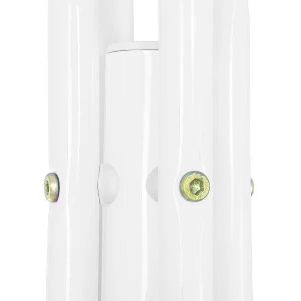 Álló ruhafogas, 177 cm, 12 akasztó, fehér fém, 16 kg