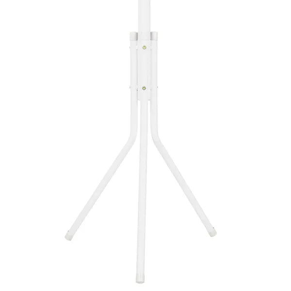 Álló ruhafogas, 177 cm, 12 akasztó, fehér fém, 16 kg