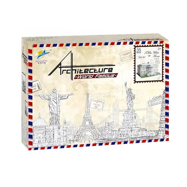 3d puzzle – Fehér Ház, 35 darabos, 21,5×20,4×19,5 cm