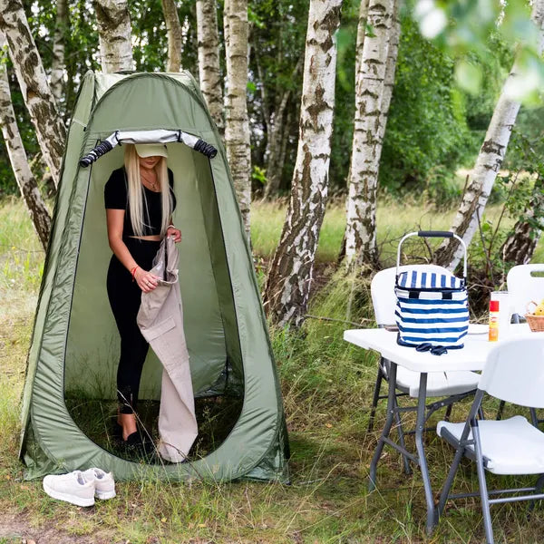 Springos zöld pop-up öltözősátor 120×120×190 cm, vízálló UV