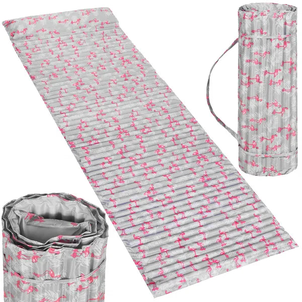 Springos® flamingó strandmatrac 60x180cm párnával