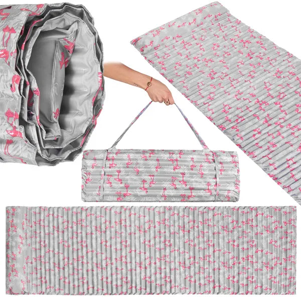 Springos® flamingó strandmatrac 60x180cm párnával