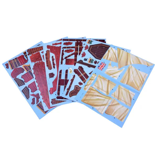 Bounty brit 3D karton hajómakett, 125 db, 45,8×15,2×41,4 cm