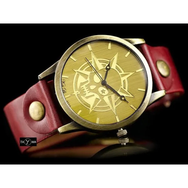 Női karóra Retro Punk 32, 38 mm, piros szövet szíj, quartz, WR30
