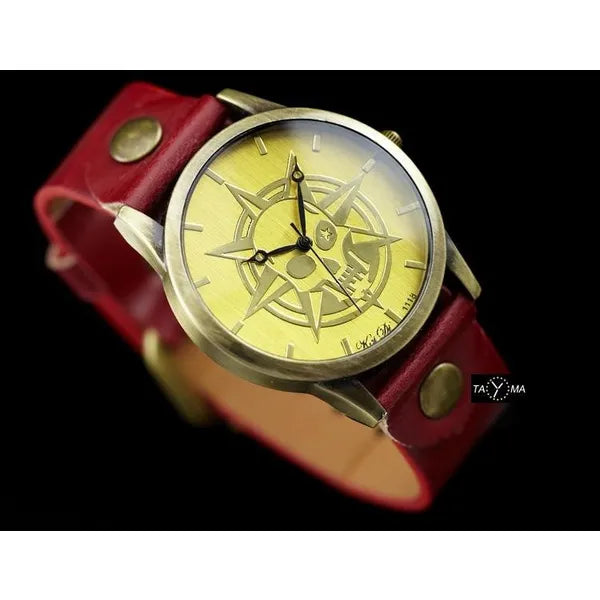 Női karóra Retro Punk 32, 38 mm, piros szövet szíj, quartz, WR30