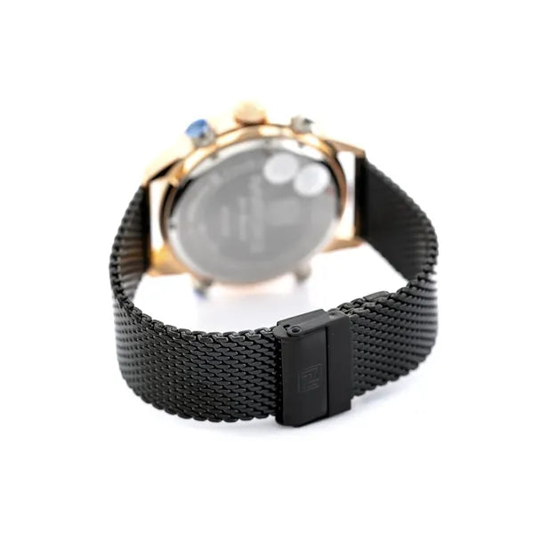 Naviforce férfi kvarc karóra 44 mm, fekete/rosegold, fémszíj, doboz