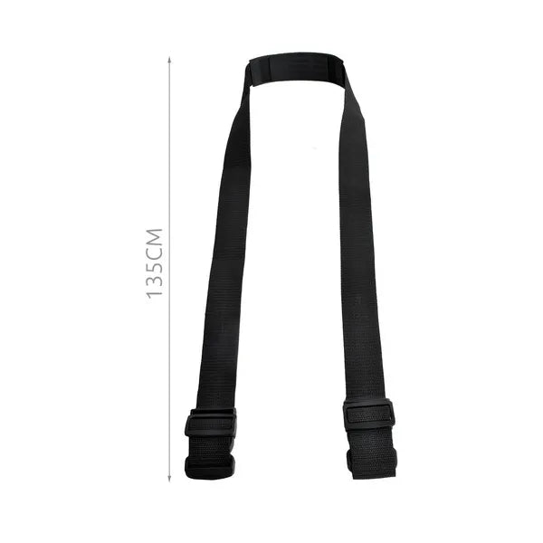 Futóbicikli/roller hordozószíj, állítható 135 cm, fekete, 25 kg