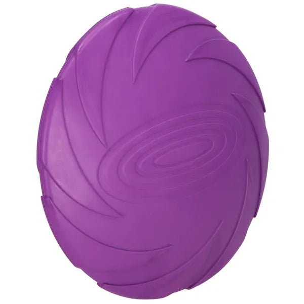 Lila gumiból készült kutyajáték frizbi-etetőtál 18 cm