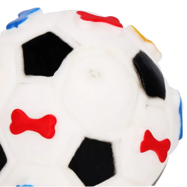 Springos PVC tüskés sípoló kutyajáték labda 7,5 cm, vegyes szín