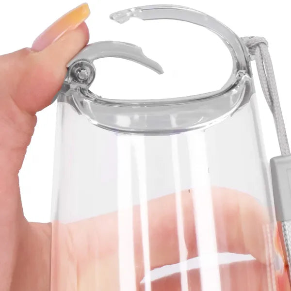 Utazó kutya vizespalack szűrővel, 350 ml, szürke/átlátszó