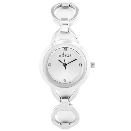 Adexe női karóra, ezüst, 30 mm, fém szíj, kvarc, WR30