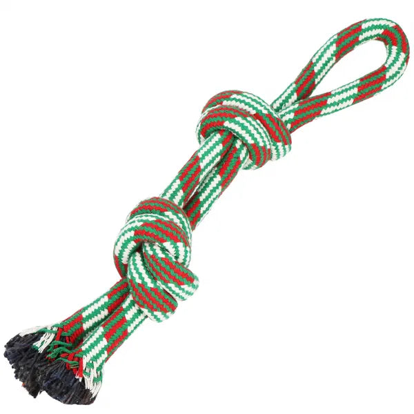Pamut kutyakötél rágójáték, 43 cm, többszínű