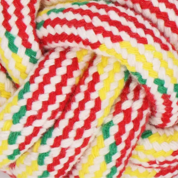 Pamut kötél labdás kutyajáték, 8 cm, színes