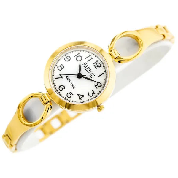 Női arany kvarc karóra fém szíjjal, 27×32 mm, WR30