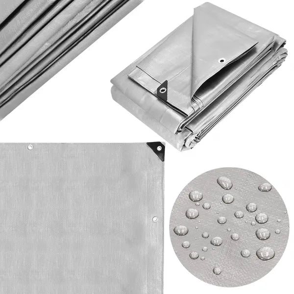 Springos® fekete takaróponyva 2x3m, vízálló, uv védelemmel
