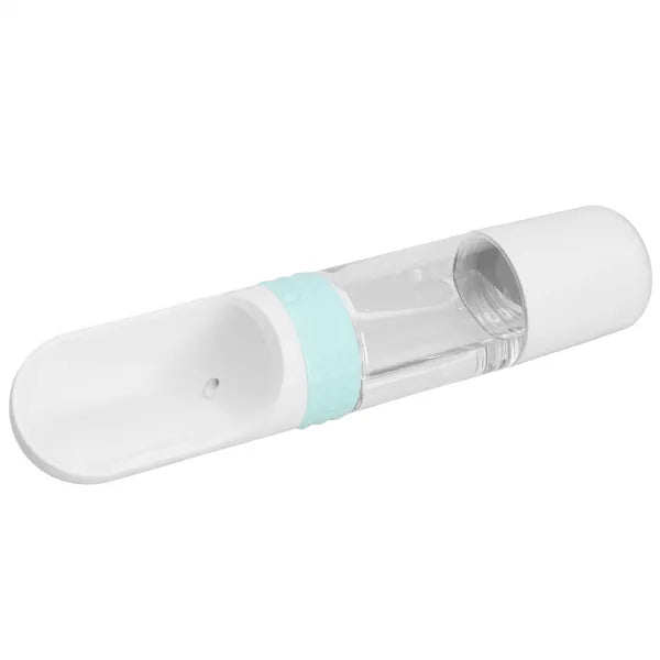 Hordozható kutyaitató palack 350 ml, mentazöld/fehér, szíjjal
