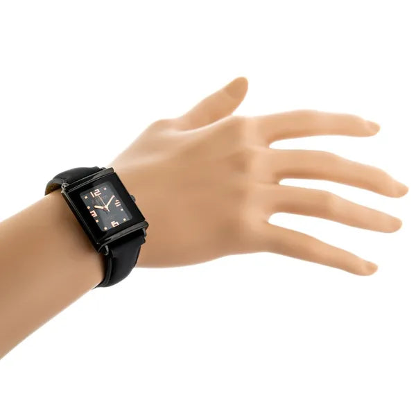 Női karóra Extreim ZX663B, fekete szögletes tok 38x26 mm, textil szíj