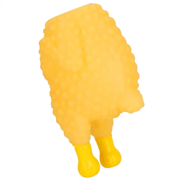 Kutya rágójáték sípoló sárga csirke 12,5 cm PVC