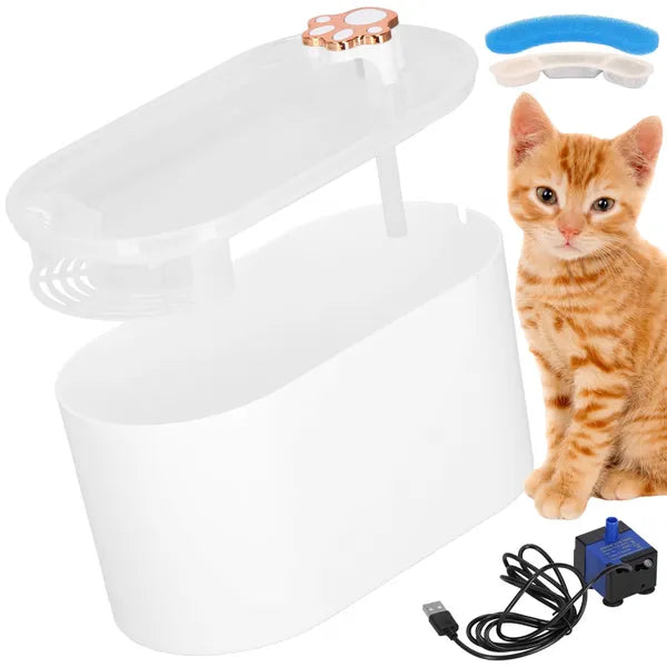Automata állatitato 3 L, LED jelzés, IPX8 pumpa, szűrő, USB